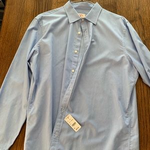 Brooks Brothers Red Fleece blue stripe button down. NWT XXL (runs small)